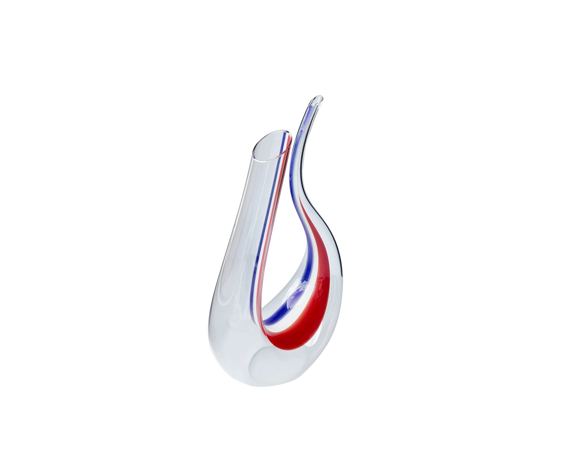 RIEDEL Amadeo Décanteur Soufflé à la Bouche – Édition Triple Bande Bleu, Blanc & Rouge
