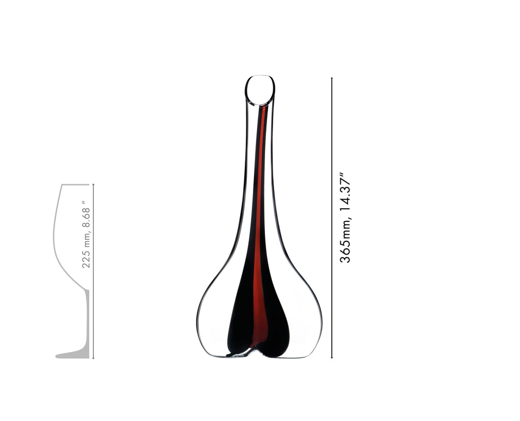 RIEDEL Smile Décanteur Soufflé à la Bouche – Édition Bande Noire & Rouge – Qualité Restaurant