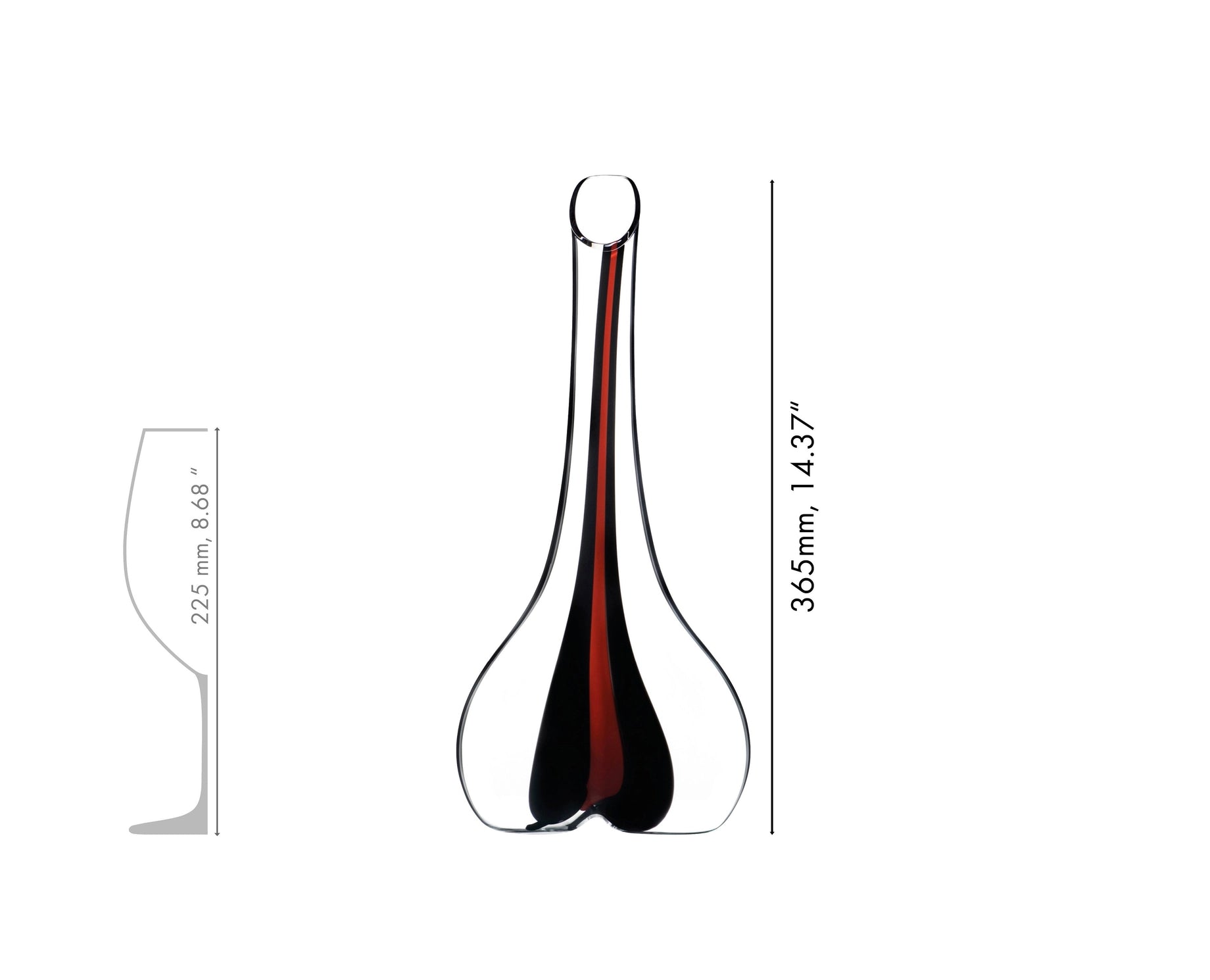 RIEDEL Smile Décanteur Soufflé à la Bouche – Édition Bande Noire & Rouge – Qualité Restaurant