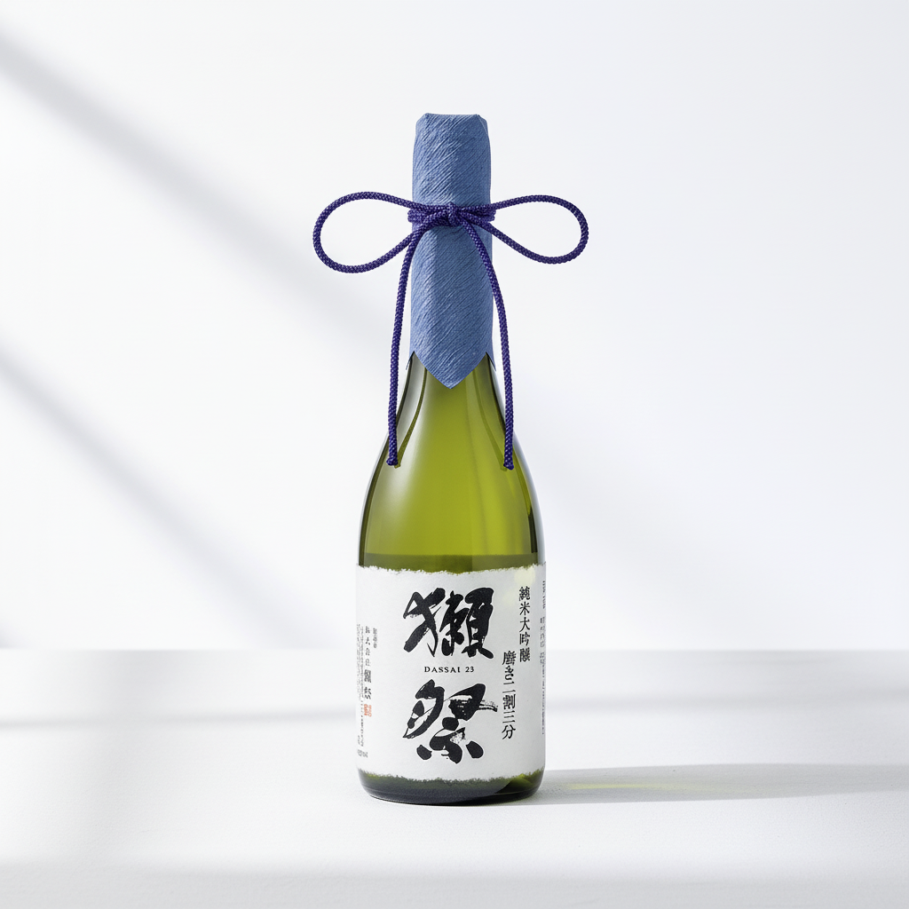 Bouteille saké japonais DASSAI 23 Junmai Daiginjo polissage 23% fleuron gastronomie arômes fleurs blanches miel 15% 720ml