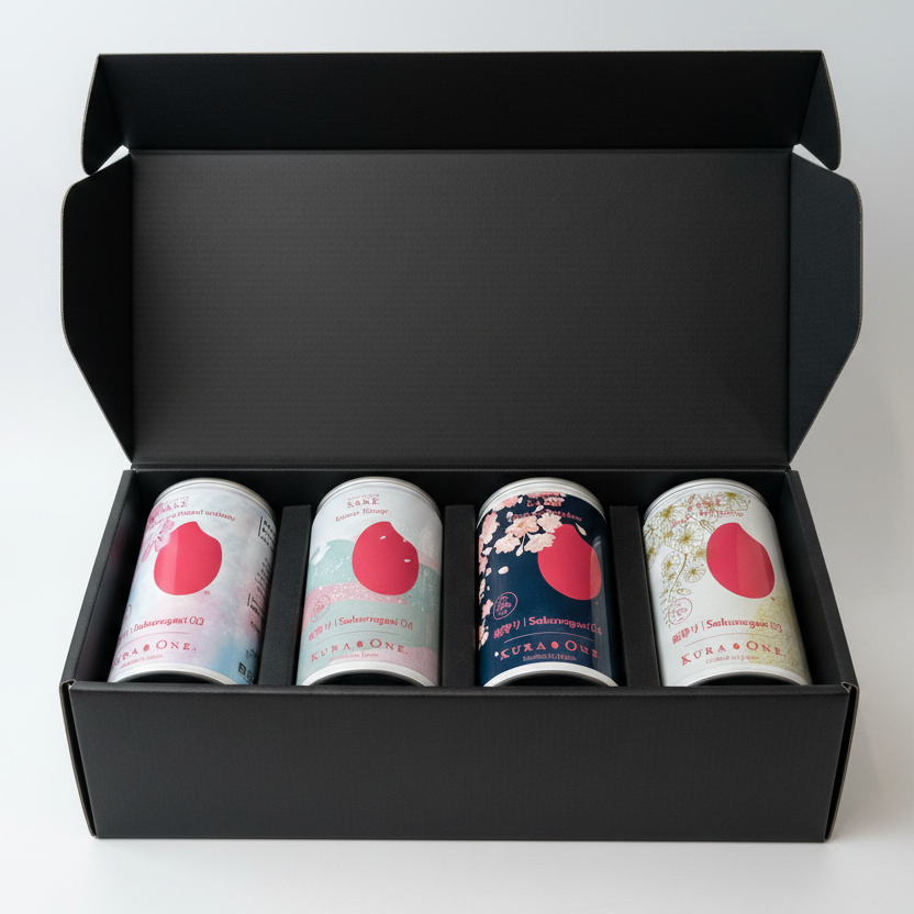 Coffret saké 4 canettes