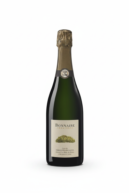 Bonnaire Terres des Buissons Grand Cru Blanc de Blancs Cramant 2016 – visuel généré fond blanc