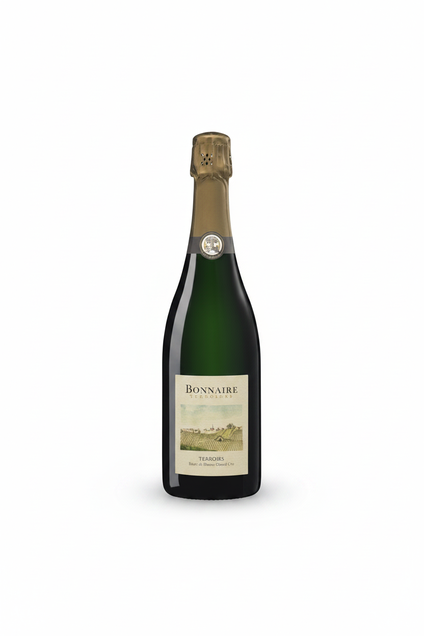 Bonnaire Terroirs Blanc de Blancs Grand Cru – visuel généré fond blanc