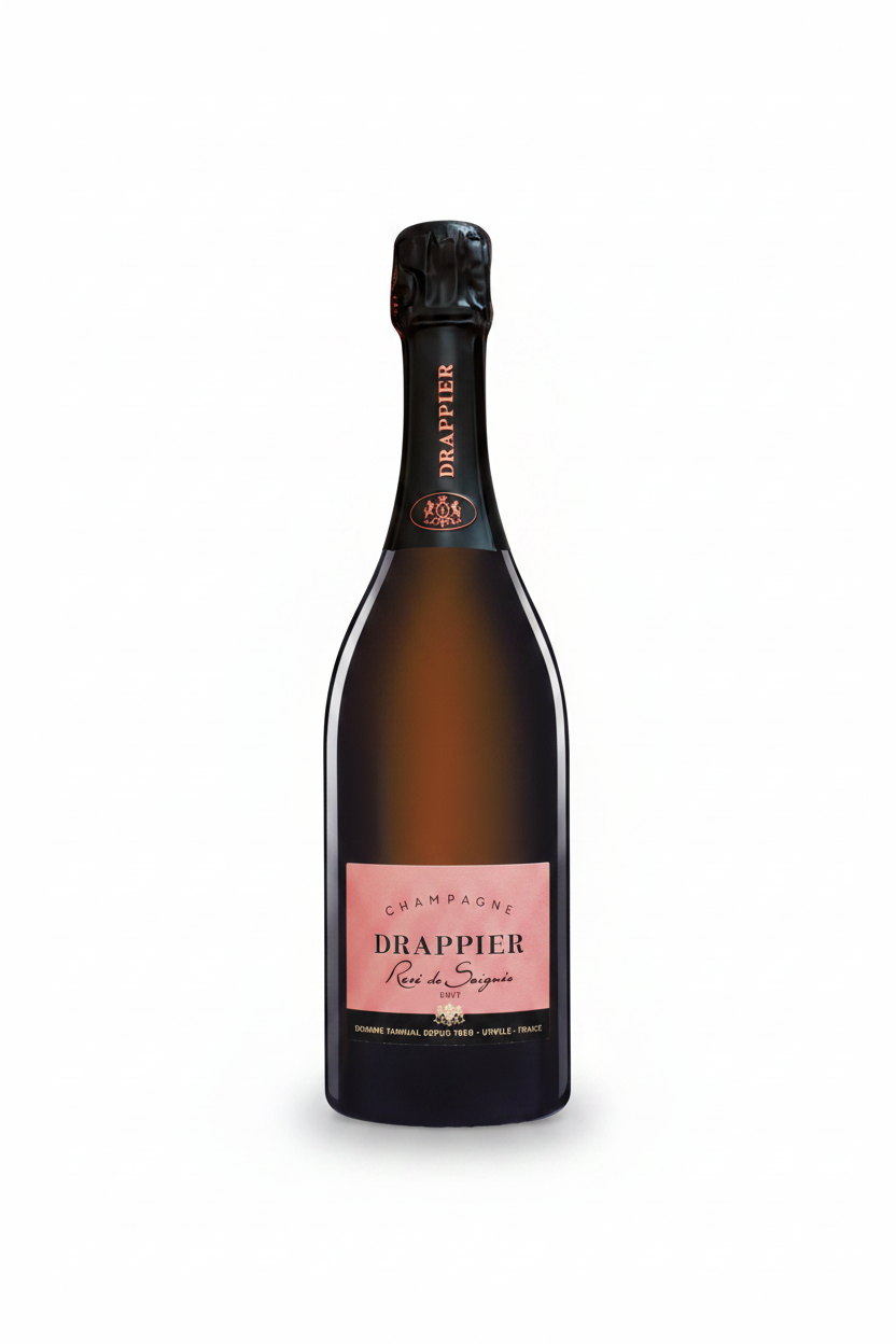 Drappier Rosé de Saignée Brut Champagne – visuel généré fond blanc