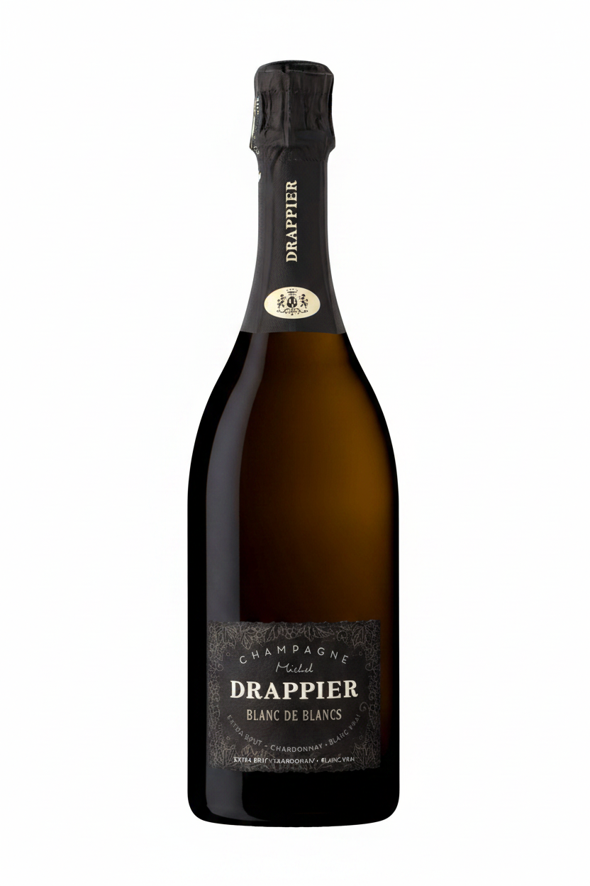 Drappier Blanc de Blancs Champagne – visuel généré fond blanc