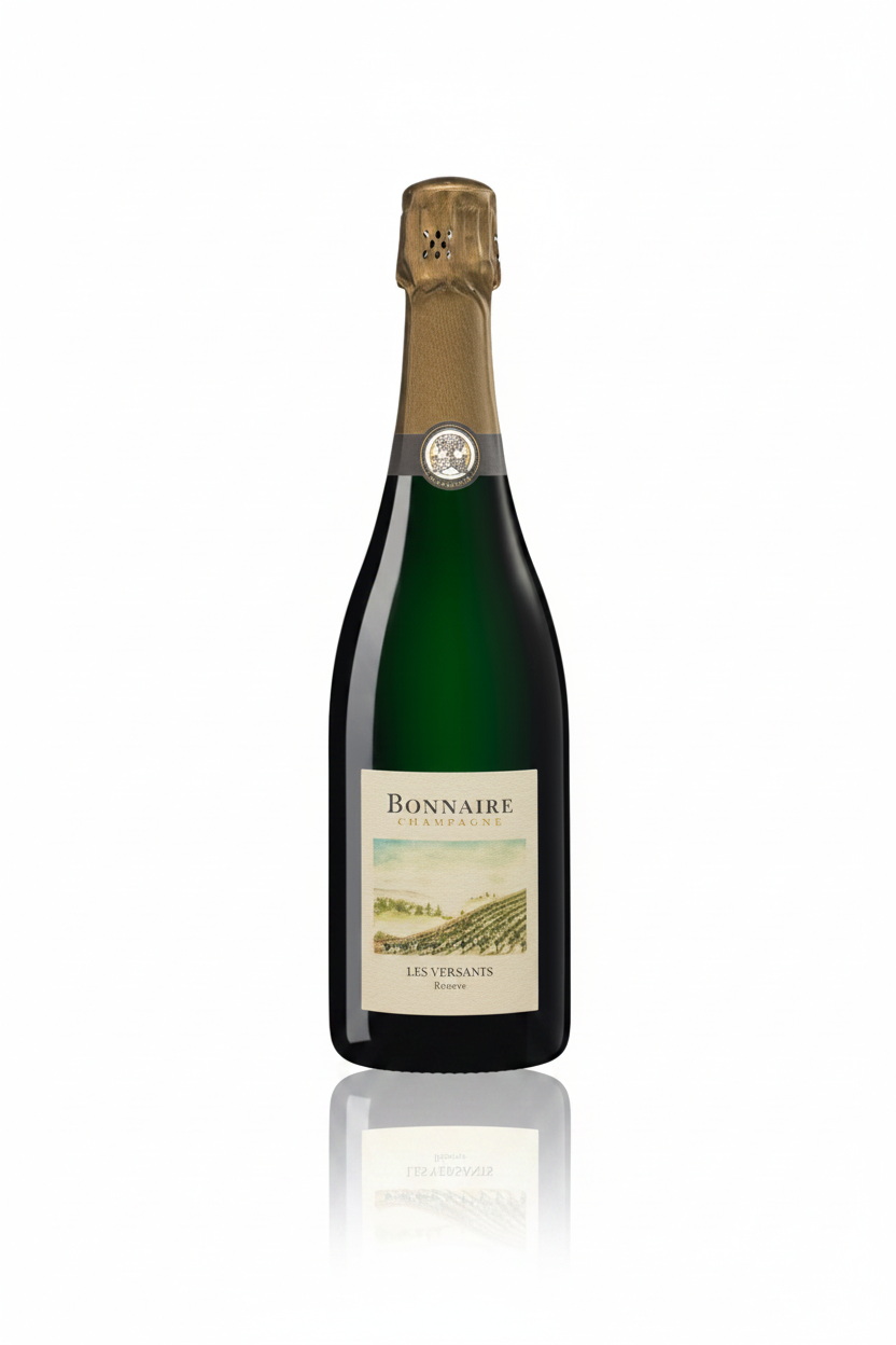 Bonnaire Les Versants Réserve Champagne – visuel généré fond blanc