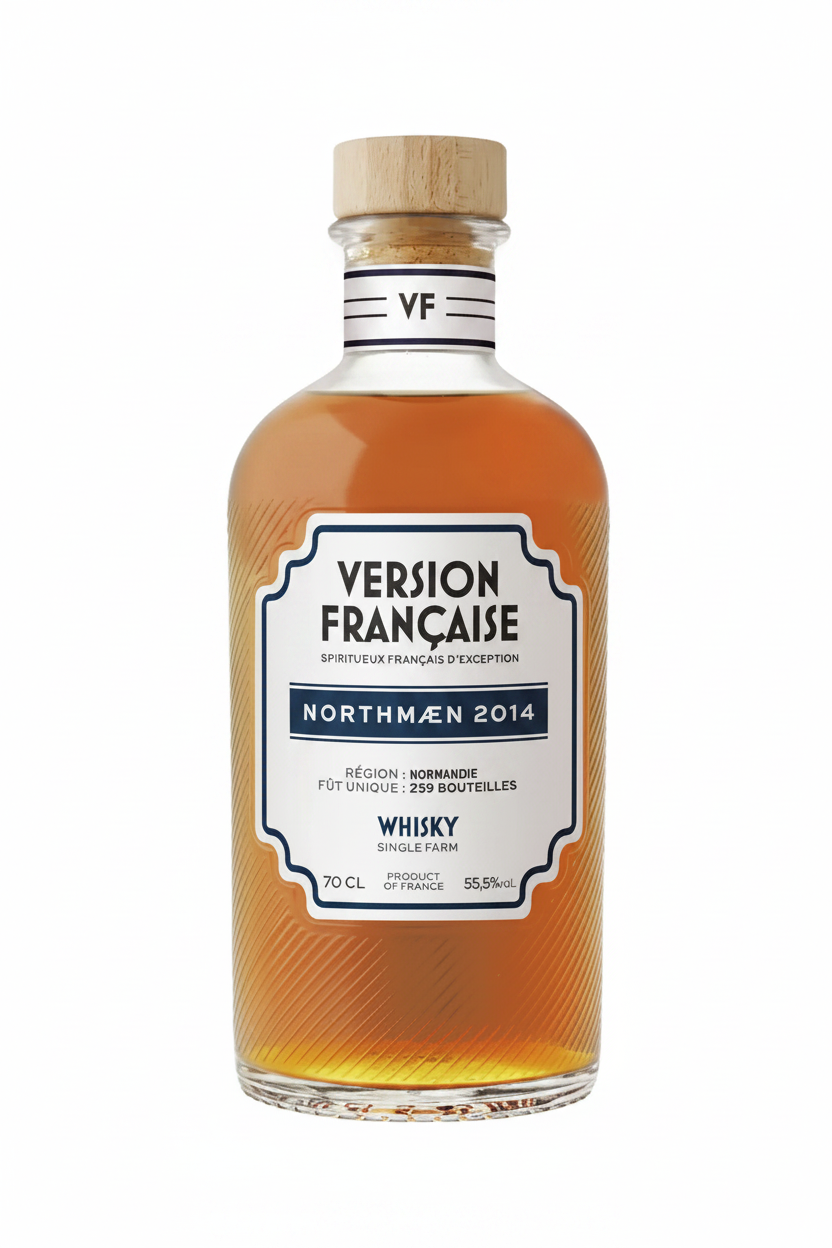 Version Française Northmæn 2014 Whisky Single Farm – visuel généré fond blanc