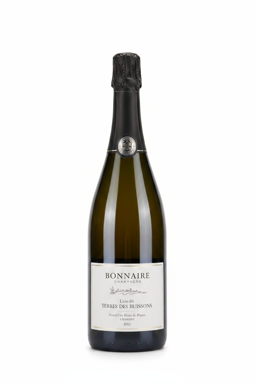 Bonnaire Terres des Buissons Grand Cru Blanc de Blancs Cramant 2012 – 75cL fond blanc