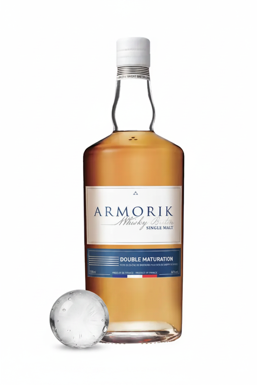Armorik Double Maturation Whisky Breton Single Malt – visuel généré fond blanc