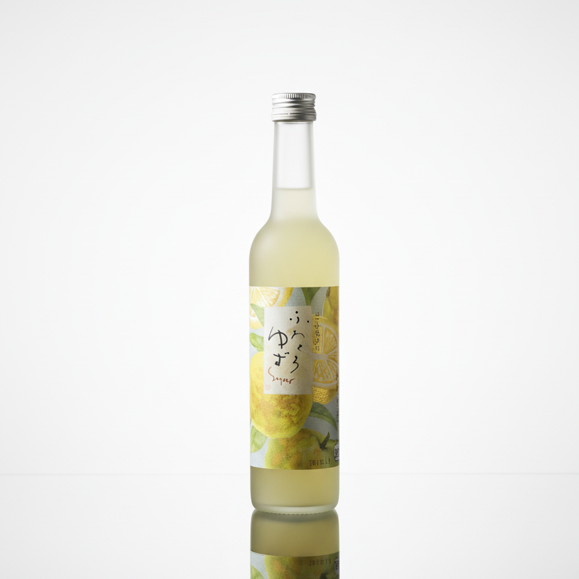 Bouteille liqueur de yuzu japonaise Fuwatoro Yuzu Super avec beaucoup de pulpe yuzu Kyushu texture moelleuse 7% 720ml