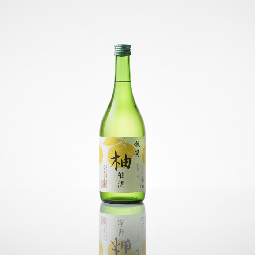 Bouteille liqueur de yuzu japonaise Saika Yuzu Shu à base de saké premium agrume yuzu frais 720ml