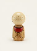 Poupée Kokeshi japonaise traditionnelle Shiawase Jizo divinité du bonheur protectrice des enfants peinte à la main