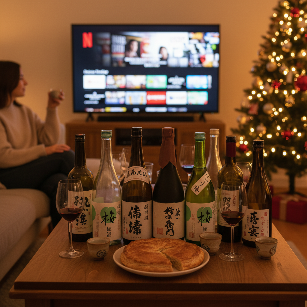 Soirée umeshu Netflix ambiance cosy